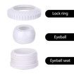 2 Pcs Pool Jet Nozzles, 3/4 inch Directional Flow Eyeball Inlet Jet, Swimming Pool Return Jet Replacement Parts Fittings Spa with 1-1/2 Inch MIP Thread Pool Accessories for Cleaning