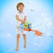 Bubble Gun Machine Electric Lawn Mower Blower Toddler Toy Automatic Outdoor Garden Kids Play Game with Solution Sound Light