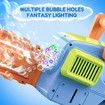 Bubble Gun Machine Electric Chainsaw Blower Toddler Toy Automatic Outdoor Garden Kids Play Game with Solution Sound Light