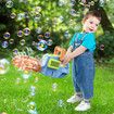 Bubble Gun Machine Electric Chainsaw Blower Toddler Toy Automatic Outdoor Garden Kids Play Game with Solution Sound Light