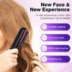 Cordless Hair Straightener Brush with 3 Setting LED Temperature Display Electric Negative Ions Ceramic Hot Comb 360 Anti-Scald Color Black
