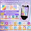 Kids Smart Phone Toy with Touchscreen Dual Camera Music Learning Educational Christmas Birthday Gifts Age 3+ Purple