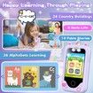 Kids Smart Phone Toy with Touchscreen Dual Camera Music Learning Educational Christmas Birthday Gifts Age 3+ Purple