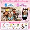 Kids Smart Phone Toy with Touchscreen Dual Camera Music Learning Educational Christmas Birthday Gifts Age 3+ Pink