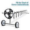 Solar Pool Cover Reel Attachment Kit Heavy Duty Adjustable Straps Clips In Ground Swimming Blanket Storage Weatherproof Installation Tools Durable