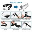 Solar Pool Cover Reel Attachment Kit Heavy Duty Adjustable Straps Clips In Ground Swimming Blanket Storage Weatherproof Installation Tools Durable