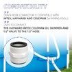 2Pcs Pool Split Hose Connector Compatible with Intex Coleman Swimming Pump 1.5 Inch Pool Hose Extender with 2 L Rings Gaskets, Coleman&Intex Above Ground Pool Hose Connector Parts