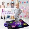 Dance Mat Toys for Kids, Dancing Toys Ages 4 to 12 Year Old Girl Gifts, Light Up 6 Buttons with 6 Game Modes Step Floor Mat, Bluetooth and Built-in Musical Dance Ma