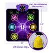 Dance Mat Toys for Kids, Dancing Toys Ages 4 to 12 Year Old Girl Gifts, Light Up 6 Buttons with 6 Game Modes Step Floor Mat, Bluetooth and Built-in Musical Dance Ma