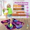 Bluetooth Dance Mat Light Up for Kids Birthday Party Built-in Music Interactive Fun Toy for Ages 3-12