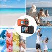 4K Digital Camera 65MP Autofocus Selfie Underwater Camera 33ft 10m Dual Screen Point Shoot for Snorkeling Waterproof Orange