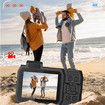 4K Digital Camera 65MP Autofocus Selfie Underwater Camera 33ft 10m Dual Screen Point Shoot for Snorkeling Waterproof Orange