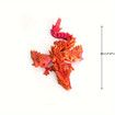 3D Printed Dragon 20cm Figurine Red And Golden Flying Dragon With Wings Joint Movable Ornament Decoration
