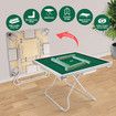 Mahjong Poker Game Table Portable Folding MaJiang Card Board Blackjack Domino Gaming Desk Lightweight for Camping Picnic Green