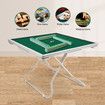 Mahjong Poker Game Table Portable Folding MaJiang Card Board Blackjack Domino Gaming Desk Lightweight for Camping Picnic Green