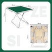Mahjong Poker Game Table Portable Folding MaJiang Card Board Blackjack Domino Gaming Desk Lightweight for Camping Picnic Green