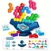 Hexagonal Diamond Balance Tower Puzzle Game For Kids, Desktop Toy With Cube Jigsaw, Parent-Child Interactive Logic Thinking Training Toy For Boys & Girls , Random Parts Color
