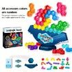 Hexagonal Diamond Balance Tower Puzzle Game For Kids, Desktop Toy With Cube Jigsaw, Parent-Child Interactive Logic Thinking Training Toy For Boys & Girls , Random Parts Color