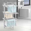Maxkon Electric Airer 3 Tier Heated Clothes Dryer Laundry Drying Rack Heater Towel Rail Stand Foldable 220W