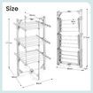 Maxkon Electric Airer 3 Tier Heated Clothes Dryer Laundry Drying Rack Heater Towel Rail Stand Foldable 220W