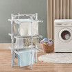 Maxkon Electric Airer 3 Tier Heated Clothes Dryer Laundry Drying Rack Heater Towel Rail Stand Foldable 220W