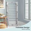 Maxkon Electric Airer 3 Tier Heated Clothes Dryer Laundry Drying Rack Heater Towel Rail Stand Foldable 220W