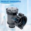 Plunger Valve for Intex Pools, Plunger Valve Connection Pool Pump Hose of 38, for Intex Hose Plunger Valve Replacement