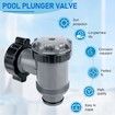 Plunger Valve for Intex Pools, Plunger Valve Connection Pool Pump Hose of 38, for Intex Hose Plunger Valve Replacement