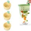 Kitchen Sink Drain Strainer Press Automatic Dumping Basket Sink Filter (Yellow- 3PCS)