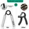 Grip Strength Trainer 4 Pack,50LB-200LB Metal Hand Grip Strengthener,Non-Slip Heavy-Duty Forearm Exerciser,Hand Gripper for Muscle Building and Hand Rehabilitation Exercising (Silver)