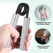 Grip Strength Trainer 4 Pack,50LB-200LB Metal Hand Grip Strengthener,Non-Slip Heavy-Duty Forearm Exerciser,Hand Gripper for Muscle Building and Hand Rehabilitation Exercising (Silver)