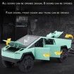 Toy Trucks with RV Motor for Boys Girl Diecast Metal Cybertruck Model Pickup Truck 1/32 Toy Cars Race with Sound and Light Gift Age3+ (Green)