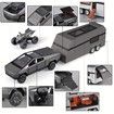 Toy Trucks with RV Motor for Boys Girl Diecast Metal Cybertruck Model Pickup Truck 1/32 Toy Cars Race with Sound and Light Gift Age3+ (Black)