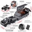 Toy Trucks with RV Motor for Boys Girl Diecast Metal Cybertruck Model Pickup Truck 1/32 Toy Cars Race with Sound and Light Gift Age3+ (Black)