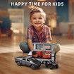 Toy Trucks with RV Motor for Boys Girl Diecast Metal Cybertruck Model Pickup Truck 1/32 Toy Cars Race with Sound and Light Gift Age3+ (Black)