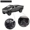 Toy Trucks with RV Motor for Boys Girl Diecast Metal Cybertruck Model Pickup Truck 1/32 Toy Cars Race with Sound and Light Gift Age3+ (Black)