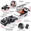 Toy Trucks with RV Motor for Boys Girl Diecast Metal Cybertruck Model Pickup Truck 1/32 Toy Cars Race with Sound and Light Gift Age3+ (Silver)