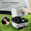 Portable Toilet Seat 24L Camping Porta Potty Movable Bathroom Commode Mobile Travel Outdoor WC with Drawstring Wheels