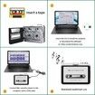 Portable Tape Player Captures MP3 Audio Music Via USB Compatible with Laptops and Personal Computers Converts Cassettes