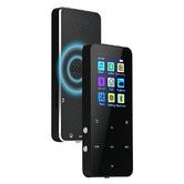 16GB MP3 Player Bluetooth 5.0 1.8-inch Screen Touch Buttons Portable Hi-Fi Lossless Music Player Speaker with FM Radio Recorder Alarm Clock Wired Headphones (Black)