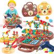 Electric Drill Toy Set for Kids Montessori Learning Pretend Play Screw Toolbox Educational DIY Tool Kit Gift