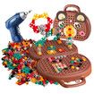 Electric Drill Toy Set for Kids Montessori Learning Pretend Play Screw Toolbox Educational DIY Tool Kit Gift