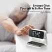 Wireless Charging Night Light Alarm Clock Digital Date Temperature Desk Phone Charger Electronic LED Display Multifunctional Bedroom Gadget