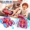 Remote Control Spider Car 2.4Ghz 360 Degree Rotating Double Sided RC Stunt Cars with Cool Headlights,Rechargeable 4WD Off Road Drift Toys