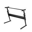 Z Style Keyboard Stand Piano Music Holder Musical Instrument Organizer Adjustable Portable Fits 54 or 61 Key Pianos Steel Black