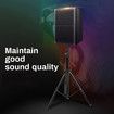 Floor Speaker Stand Tripod Bracket Folding Portable Adjustable Rotatable Heavy Duty Iron 99 to 176cm Height Rubber Capped Feet