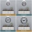 Wall Clock Large Silent Non-Ticking Metal Round Timepiece Modern Decor Living Room Bedroom Kitchen Outdoor 16inch 40cm Roman Number Black