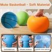 Size 7 (29.5") Silent Basketball High-Density Soft Foam and Low Noise Indoor Training Ball Easy Grip Highly Elastic Practice Ball