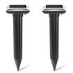 2Pcs Solar Rat Repellent for Lawn Garden Outdoor Ultrasonic Pest Repeller Lizard Repellent Snake Repellent Mole Gopher Snakes Vole