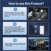 Wireless Carplay Adapter for Android Auto,Wireless Car Ai Box,2in1 Wireless Dongle Adapter,Plug & Play,Carplay Adapter for OEM CarPlay